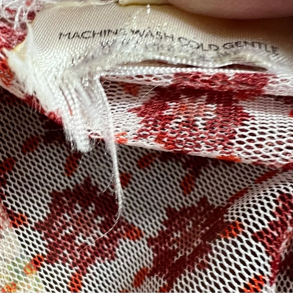 FREE PEOPLE Because I Love You Tunic Mini Dress Sunshine Combo Boho Size XS - Picture 12 of 13